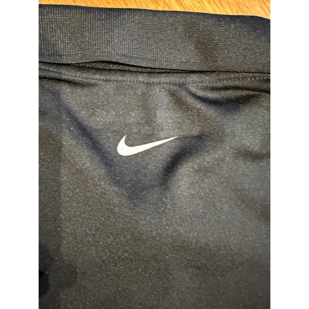 Nike Golf Dri Fit Polo Shirt XL Black Gray Graphic Stripe Swoosh Athletic - Picture 6 of 8